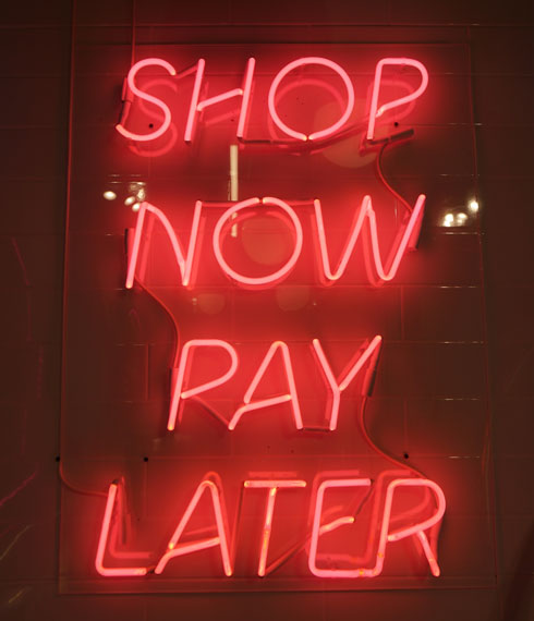 Shop Now Pay Later neon sign, Showfields