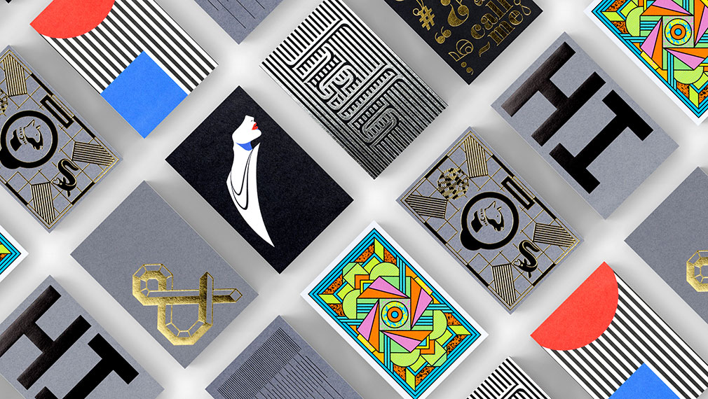 A collection of high quality graphic design business cards by ambassadors