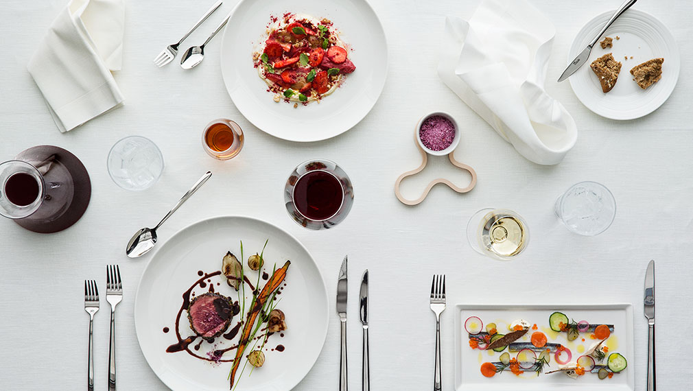Brand food photography art direction inspired by Alvar Aalto for Kitchen Kulttuuritalo restaurant