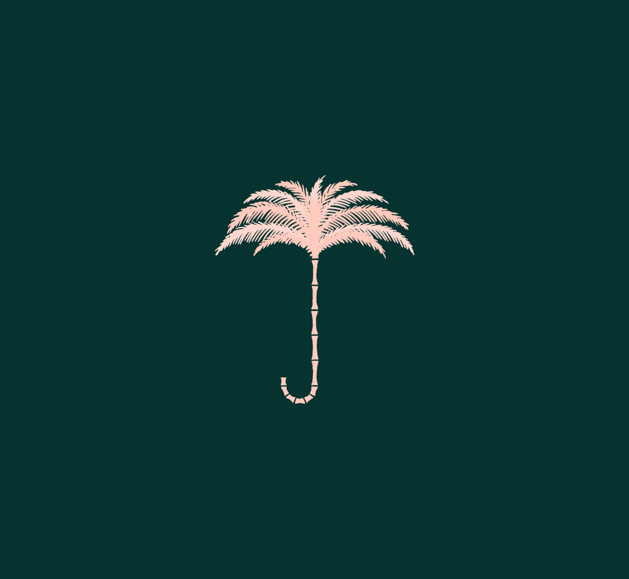Brand palm umbrella logo for Laki Kane