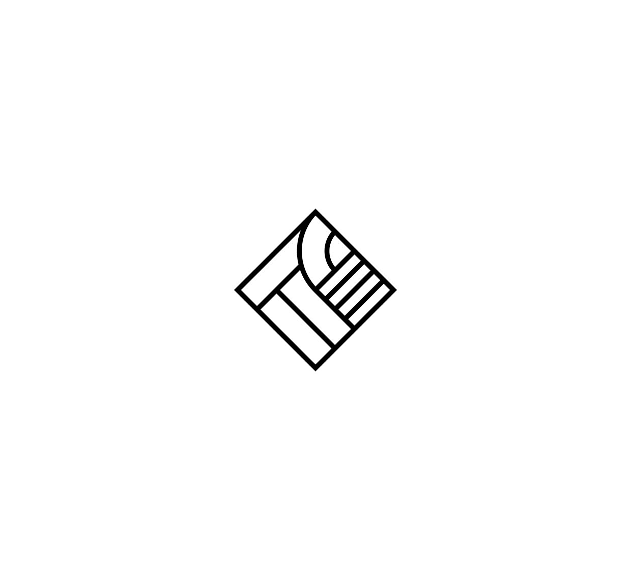 Minimal logo marque branding design for luxury print company Strut and Fibre