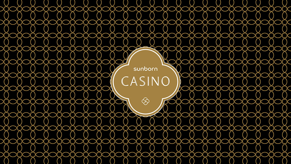 Casino Sunborn brand identity with brand pattern