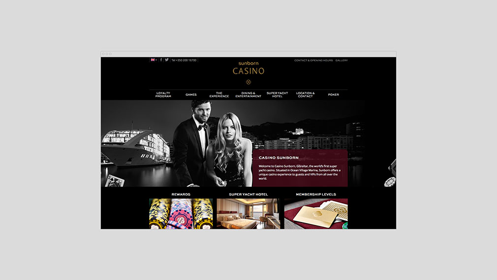Casino website and photography for Sunborn Casino