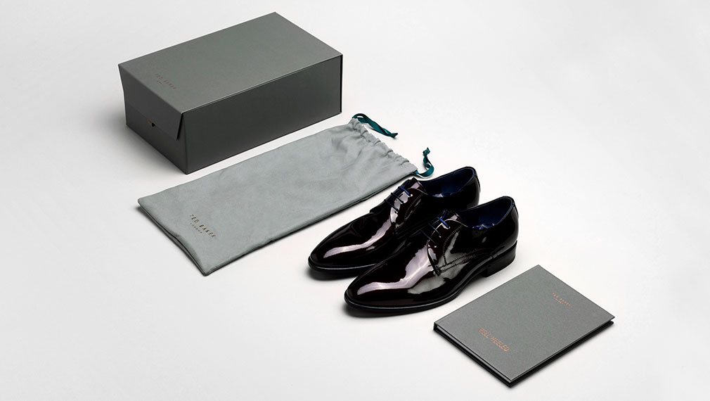 Ted Baker luxury shoe packaging for Well Heeled Italian fashion collection