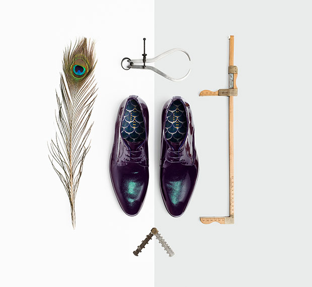 Studio photography for luxury mens Ted Baker footwear collection