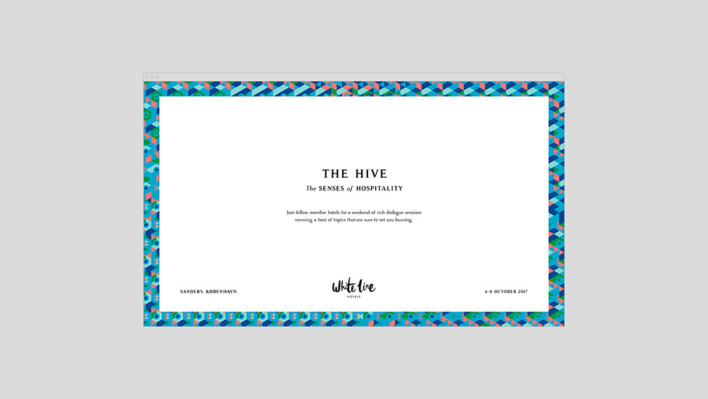 Luxury website design for hospitality experience event The Hive